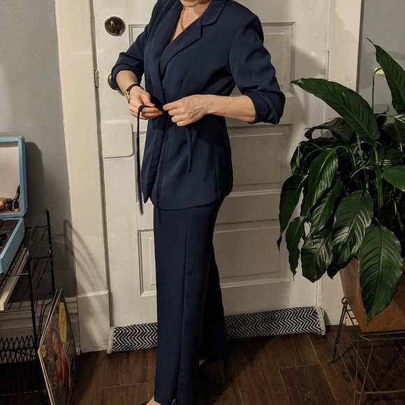 Vintage Navy Petite Sophisticate Power Suit 4P 2P - Picture 6 of 10